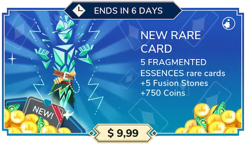 Fragmented Essences pack: 5 copies of Fragmented Essences + 750 coins