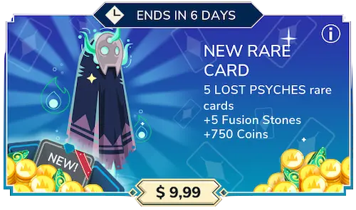 Lost Psyches pack: 5 copies of Lost Psyches + 750 coins